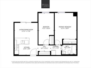 2 Bedroom 1 Bath 208 208 floor plan
